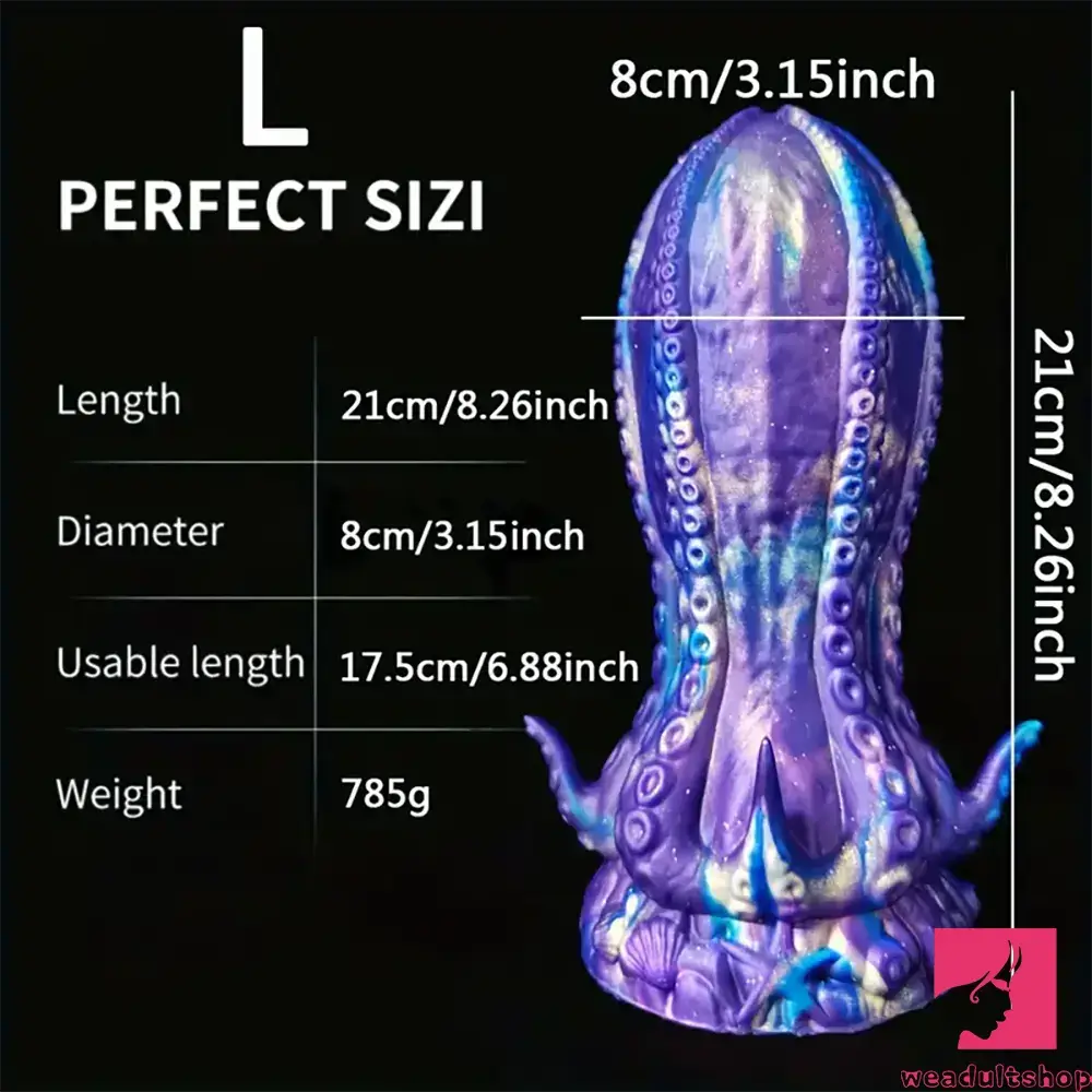 5.5in 6.3in 8.26in 9.64in Gourd Egg Starry Sky Silicone Soft Octopus Dildo