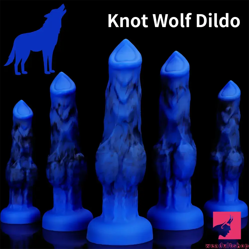 6.65in 7.63in 8.3in 9.25in 10.03in Fantasy Dog Penis Knot Dildo