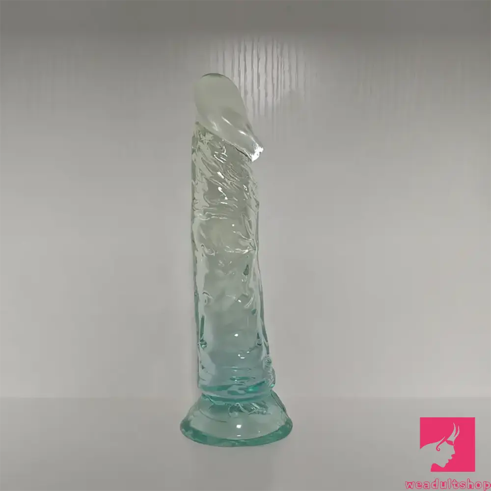 7.28in TPE Penis Clear Real Dildo For Anus Clitoris Stimulation