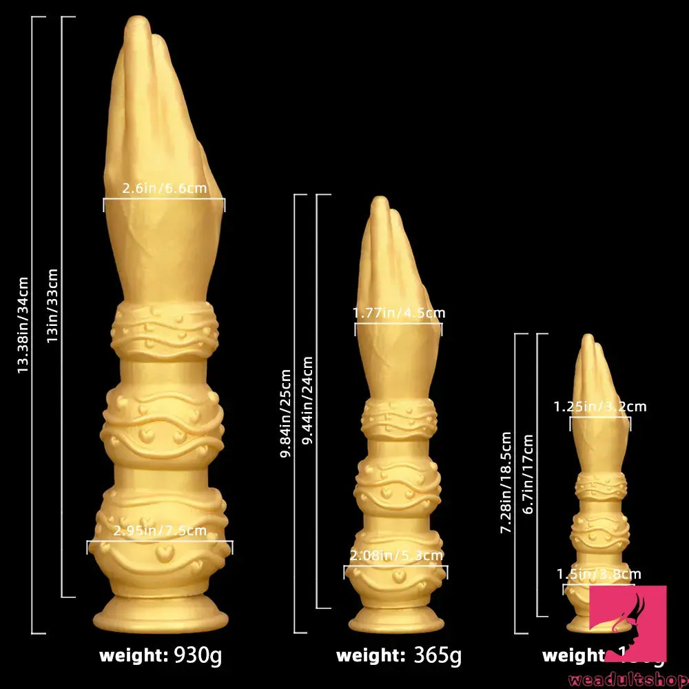 7.28in 9.84in 13.38in Premium Silicone Soft Fist Hands Big Dildo