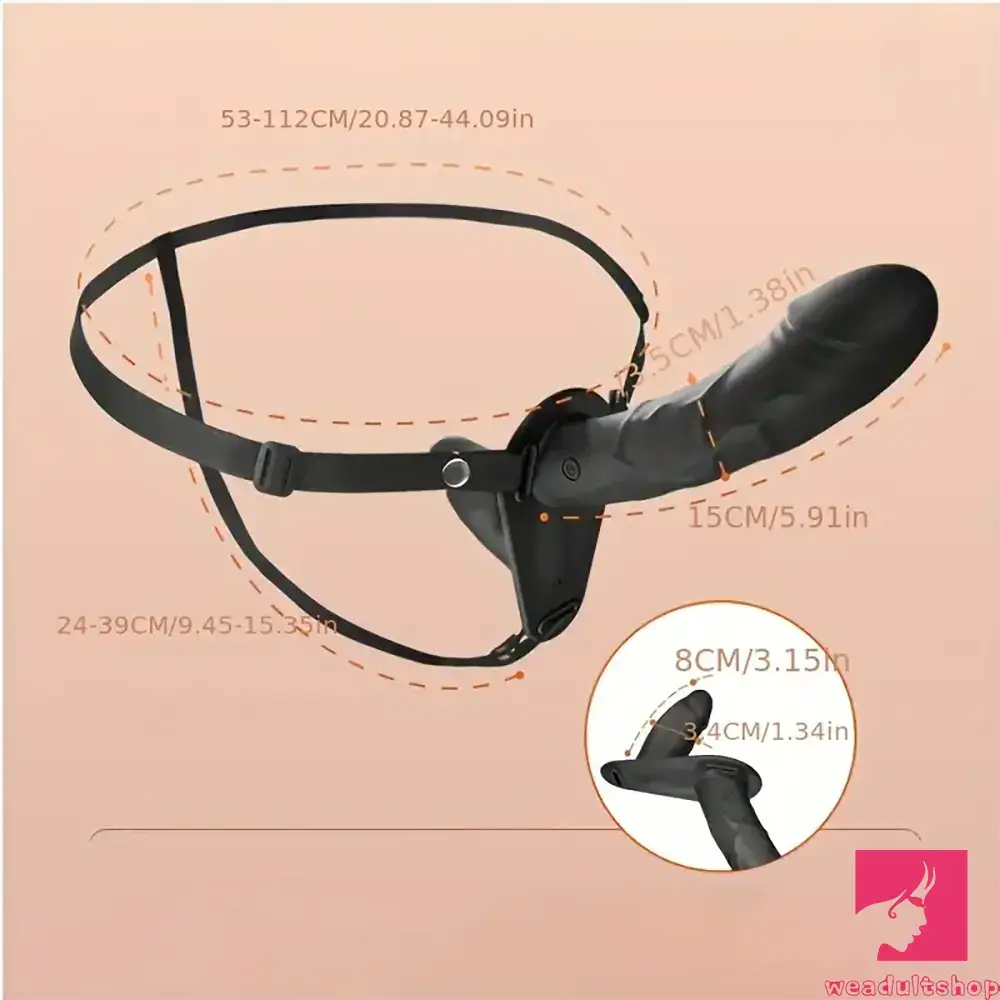 5.91in Silicone Soft Vibrating Wearable Lesbian Female Strap on Dual D 5.91in Silicone Soft Vibrating Wearable Lesbian Female Strap on Dual D