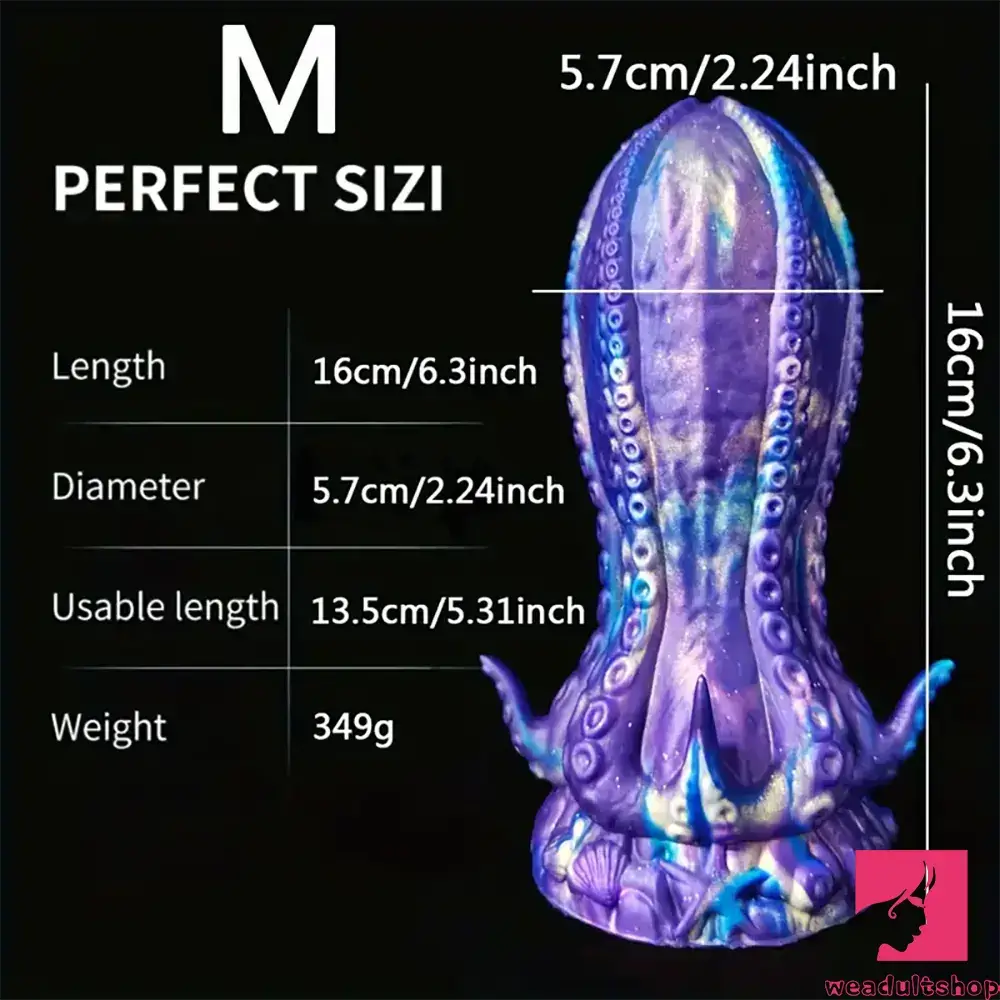 5.5in 6.3in 8.26in 9.64in Gourd Egg Starry Sky Silicone Soft Octopus Dildo