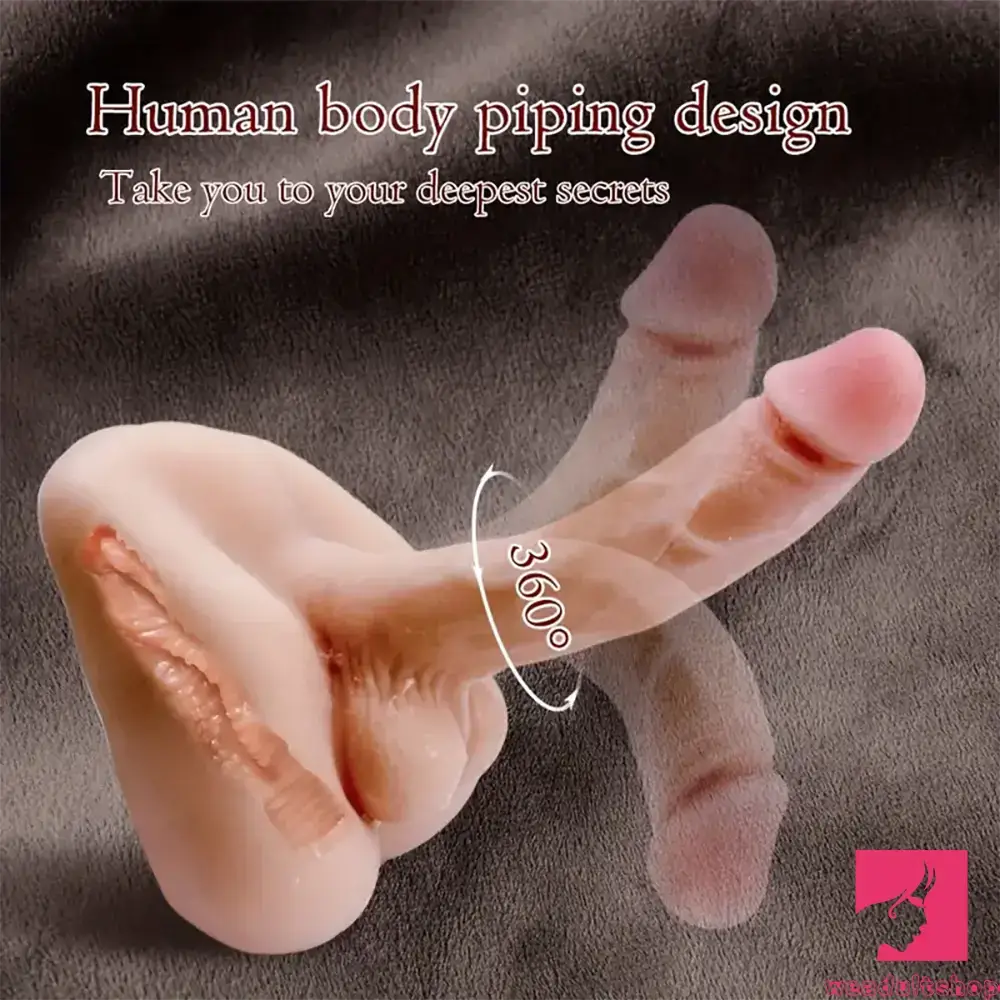 7.1in Real Silicone Flexible Dildo Torso With Anus For Female Male