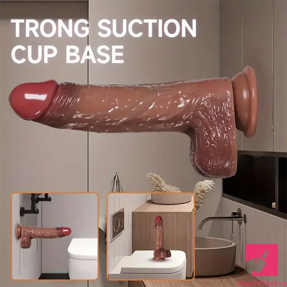 8.66in Silicone 4in1 Heating Thrusting Vibrating Rotation Female Dildo