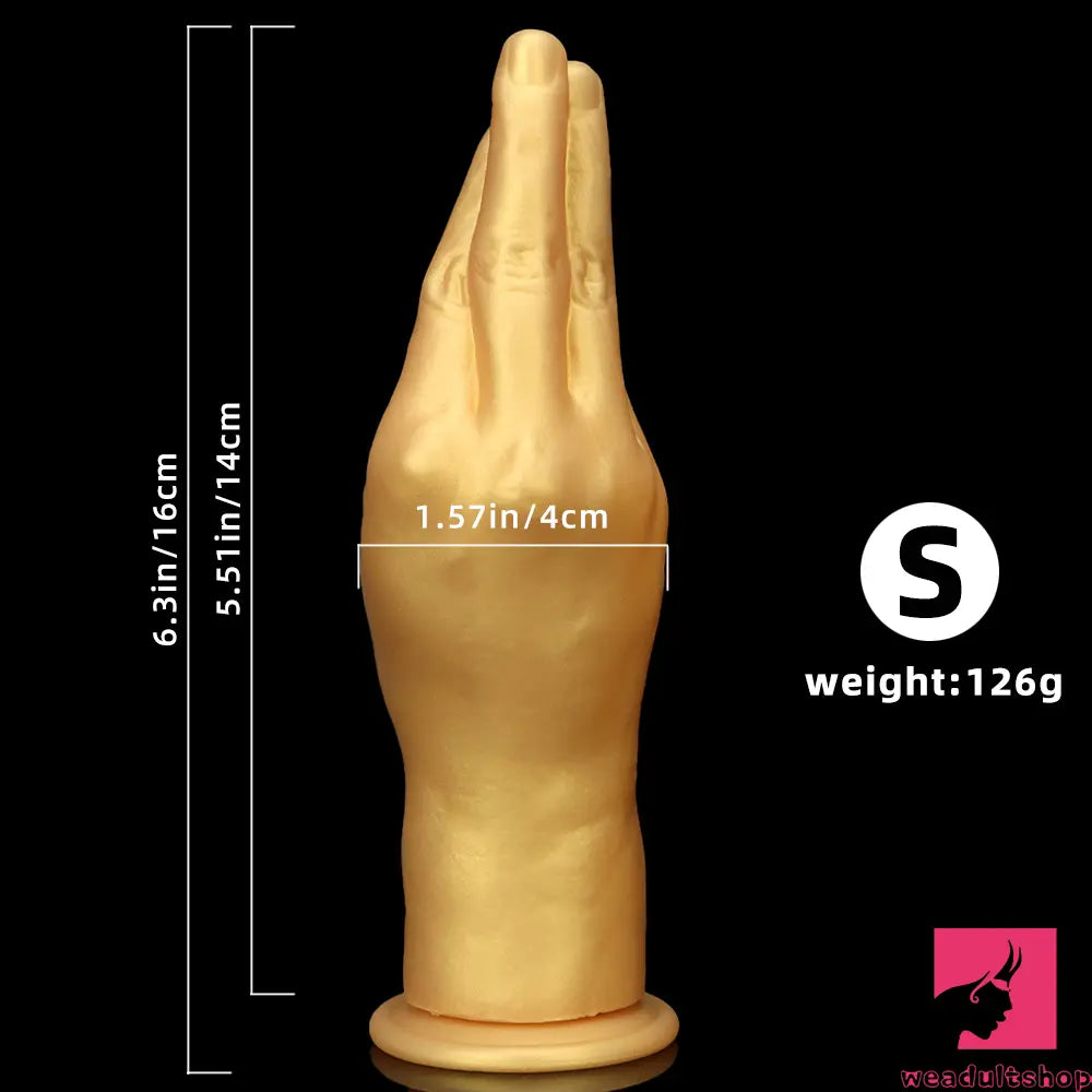 6.3in 8.66in 11.02in Gold Hands Silicone Soft Big Dildo For Fisting Toy