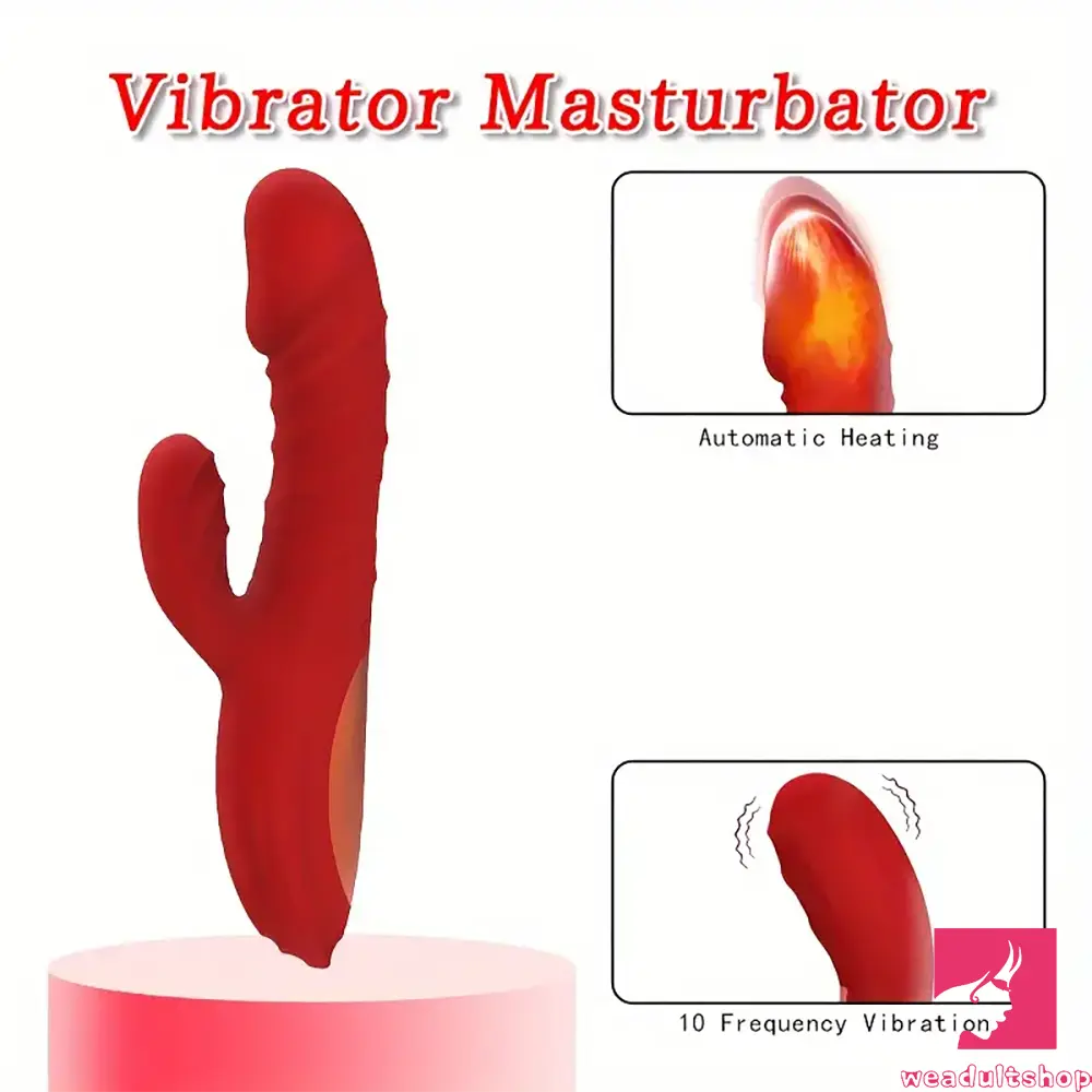 8.8in Heating Vibrating Soft Silicone Dildo Vibrator For Adult Female
