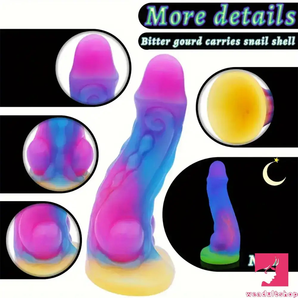 6in 6.1in 6.7in 7.1in Soft Silicone Luminous Monster Anal Male Dildo