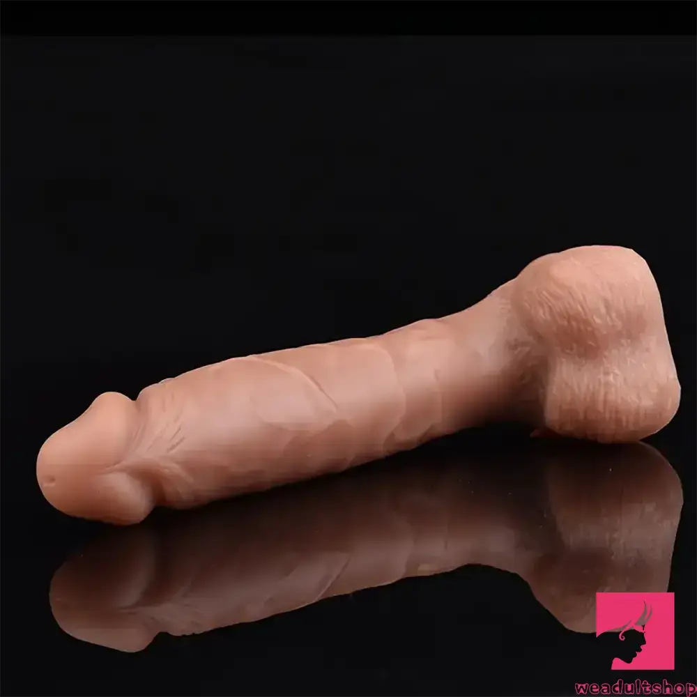 9.1in Silicone Soft Large Dual Density Strap On Dildo For Lesbian Male