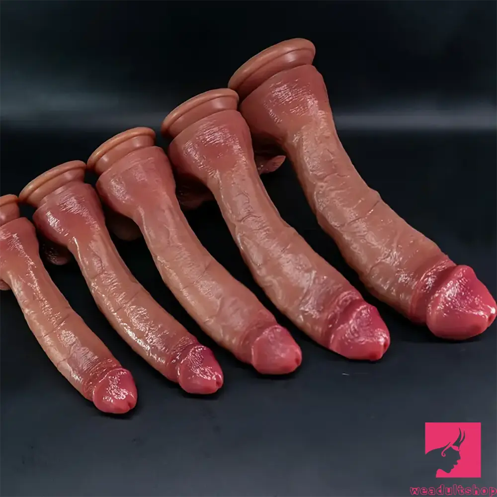 9.05in 10.43in 11.02in 12.2in 13.58in Soft Silicone Large Real Dildo