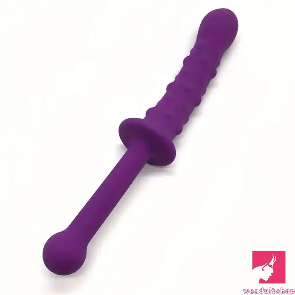 9.45in Unisex Soft Silicone Big Spiked Dildo With Handle For Love Toy