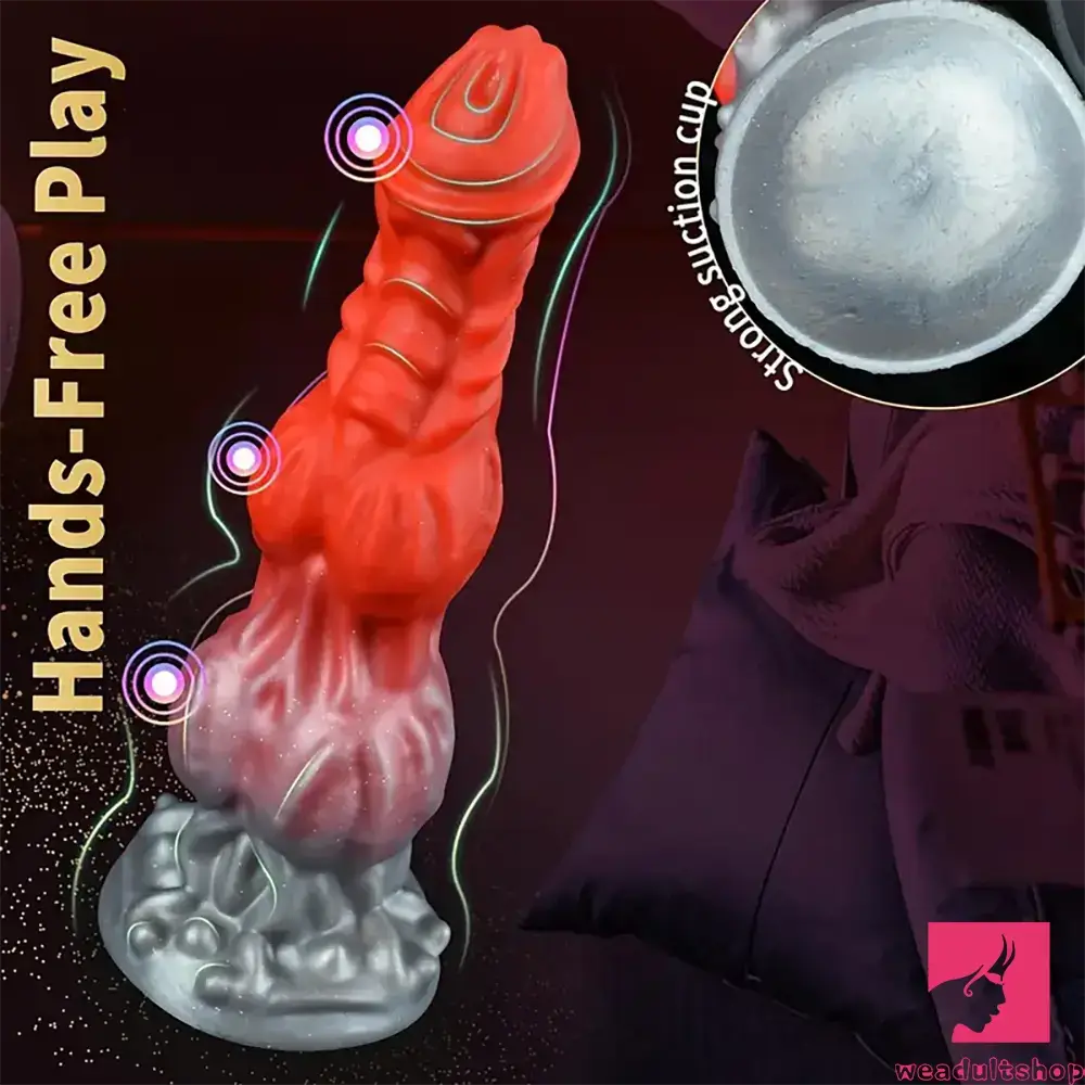9.65in Real Silicone Soft Glowing Fantasy Dildo For Anal Expansion