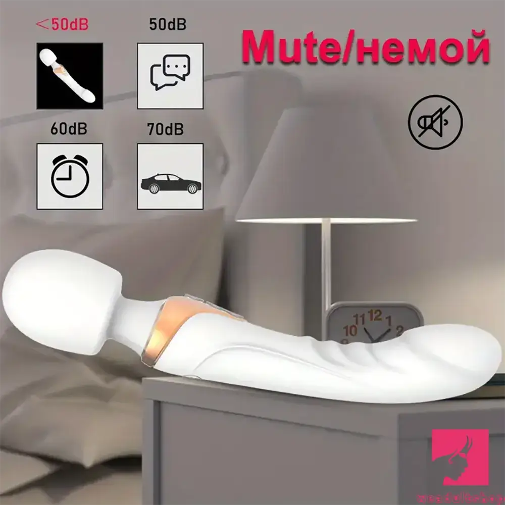 9.96in Dual Motor Silicone Big Wand G-Spot Vibrating Dildo Vibrator