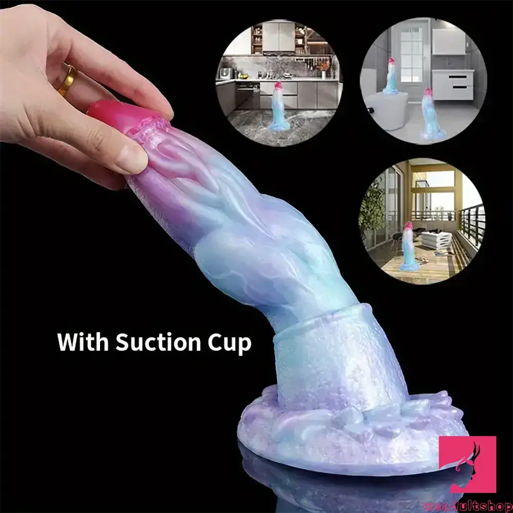 5.7in 7.79in 9.96in Dragon Flexible Silicone Monster Dildo With Big Knot