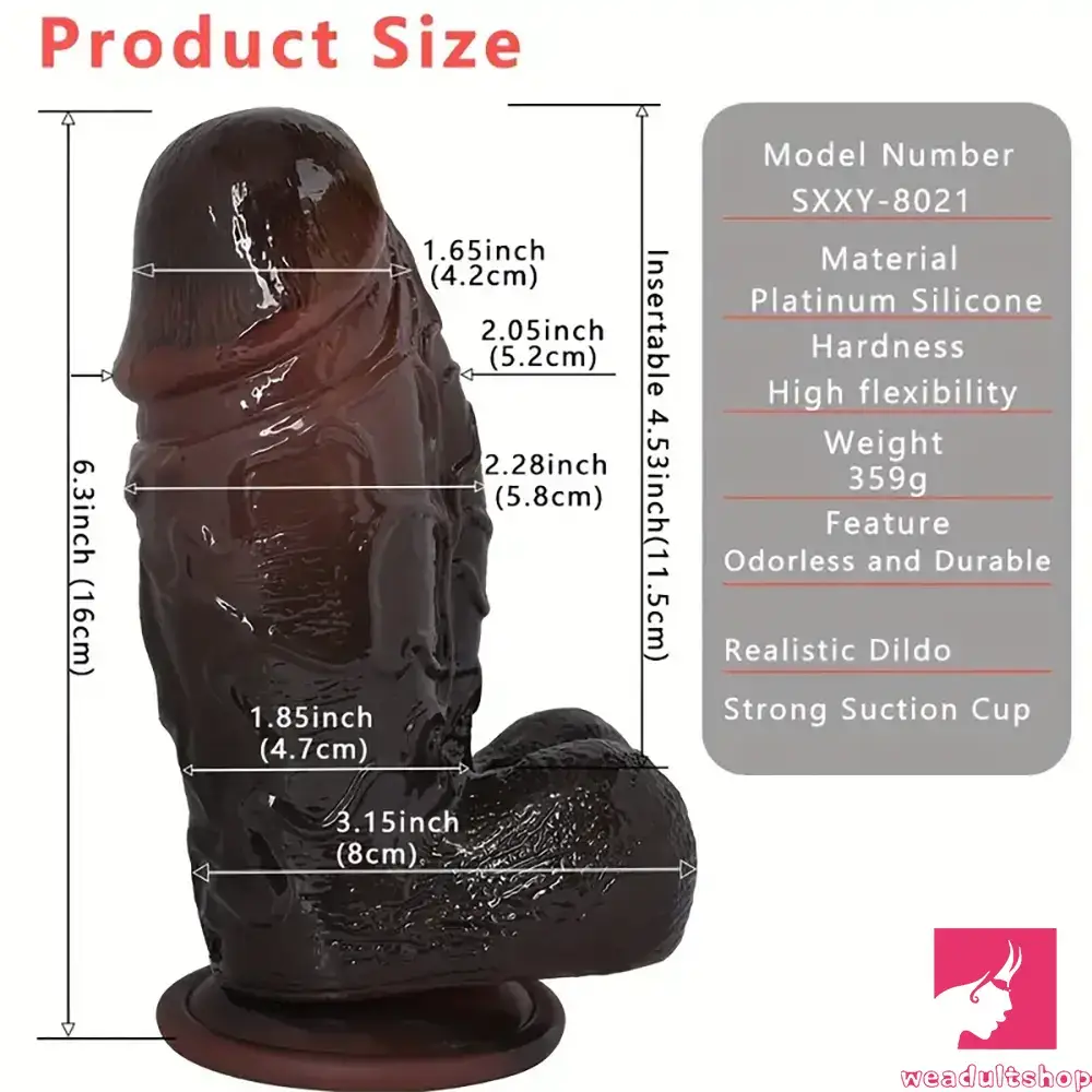 6.3in Superb Skin Sensation Silicone Soft Dildo For Female Male