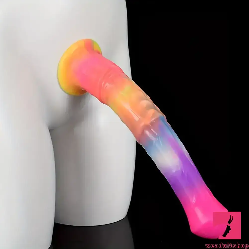 11.61in Big Silicone Cock Horse Luminous Animal Dildo BDSM Love Toy