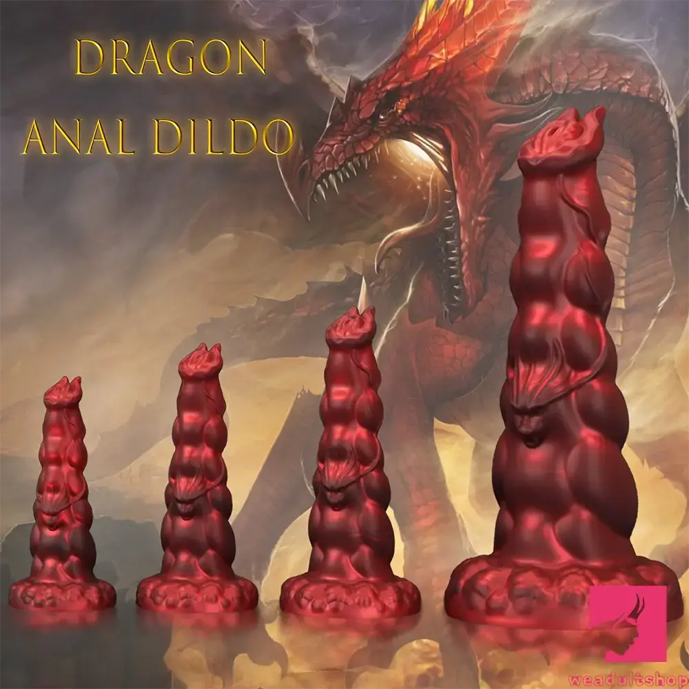 8.07in 9.25in 10.55in 12.59in Fantasy Dragon Silicone Large Soft Dildo