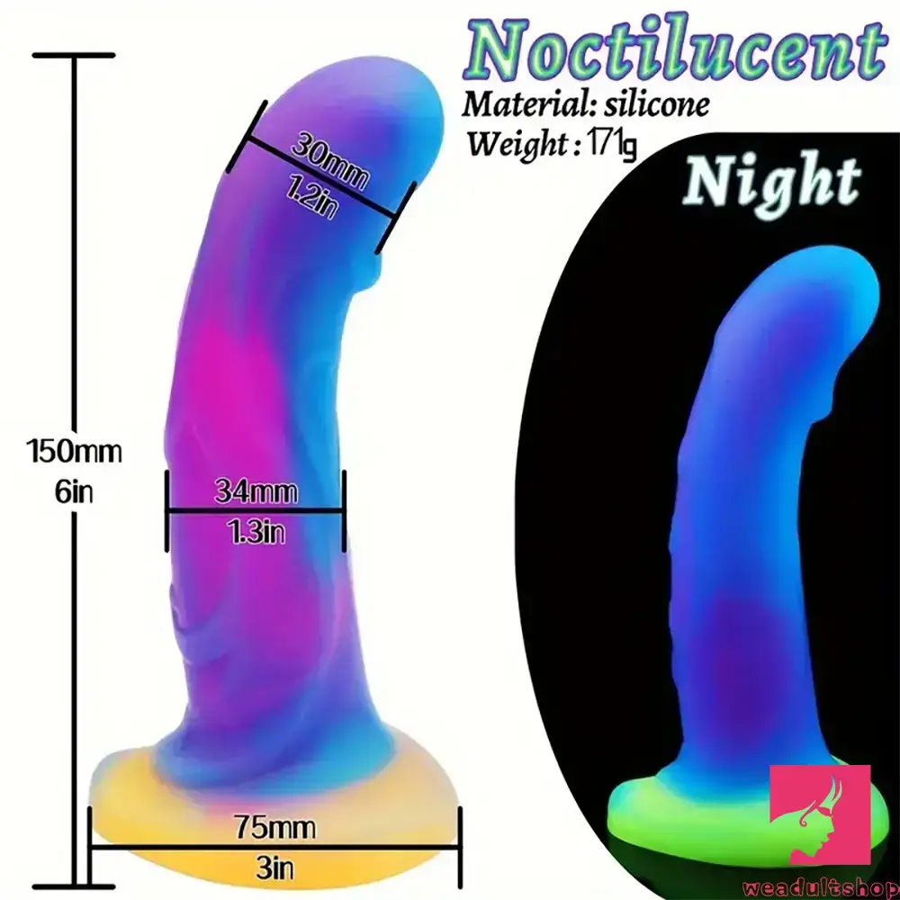 6in 6.1in 6.7in 7.1in Soft Silicone Luminous Monster Anal Male Dildo