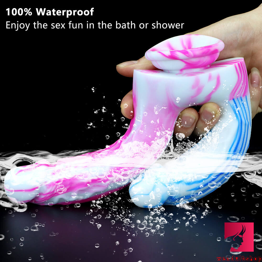 8.46in 7.48in Mixed Colors Double Heads Dildo With Suction Cup