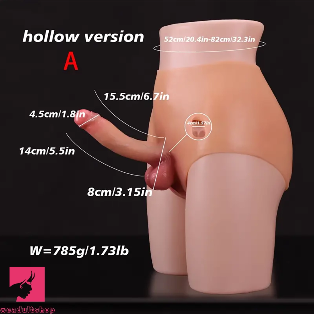 5.91in 6.69in Lesbian Strap On Dildo Soft Hollow Clit Dildo Wearable Panty