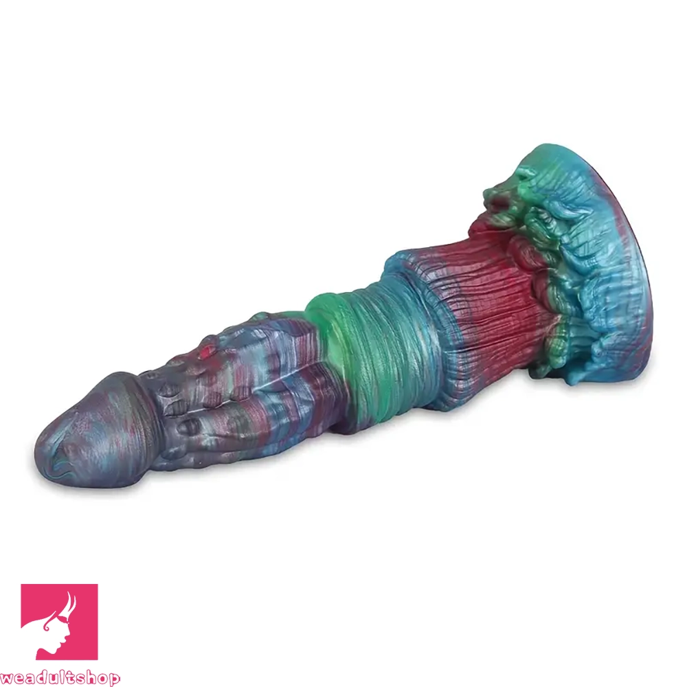 8.46in Forest Iron Spike Odd Monster Anal Dildo With Blue Night Light
