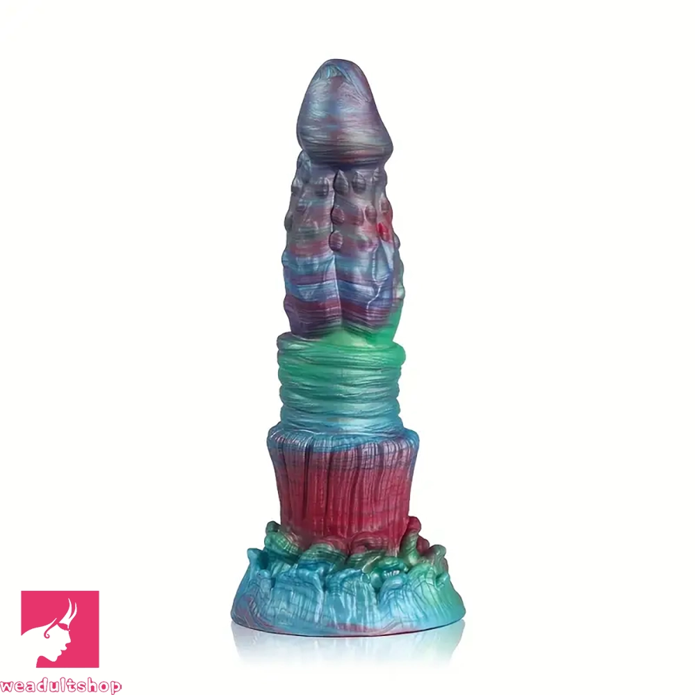 8.46in Forest Iron Spike Odd Monster Anal Dildo With Blue Night Light