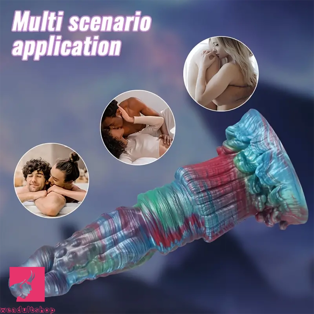 8.46in Forest Iron Spike Odd Monster Anal Dildo With Blue Night Light