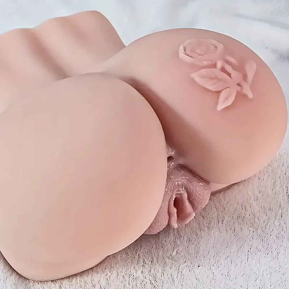 Real Silicone Rose Soft Male Masturbator For Vaginal Anal Sex Love