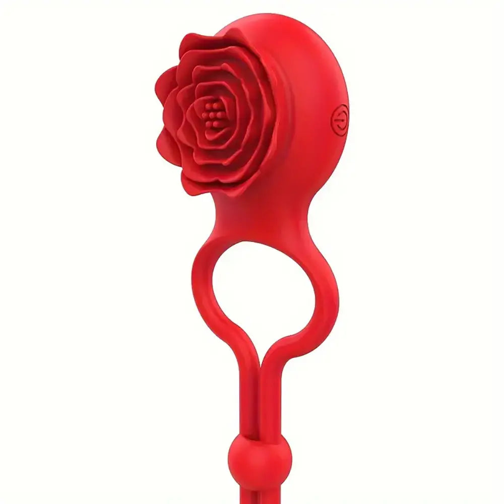 Adjustable Rose Prostate Female Vibrator Prostate Massage Cock Ring