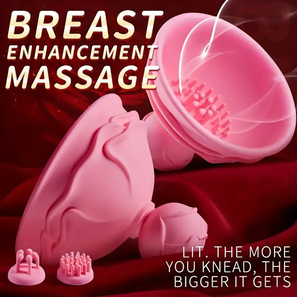 Rose Breast Massager Vibrator Rechargeable Female Clit Sex Toy