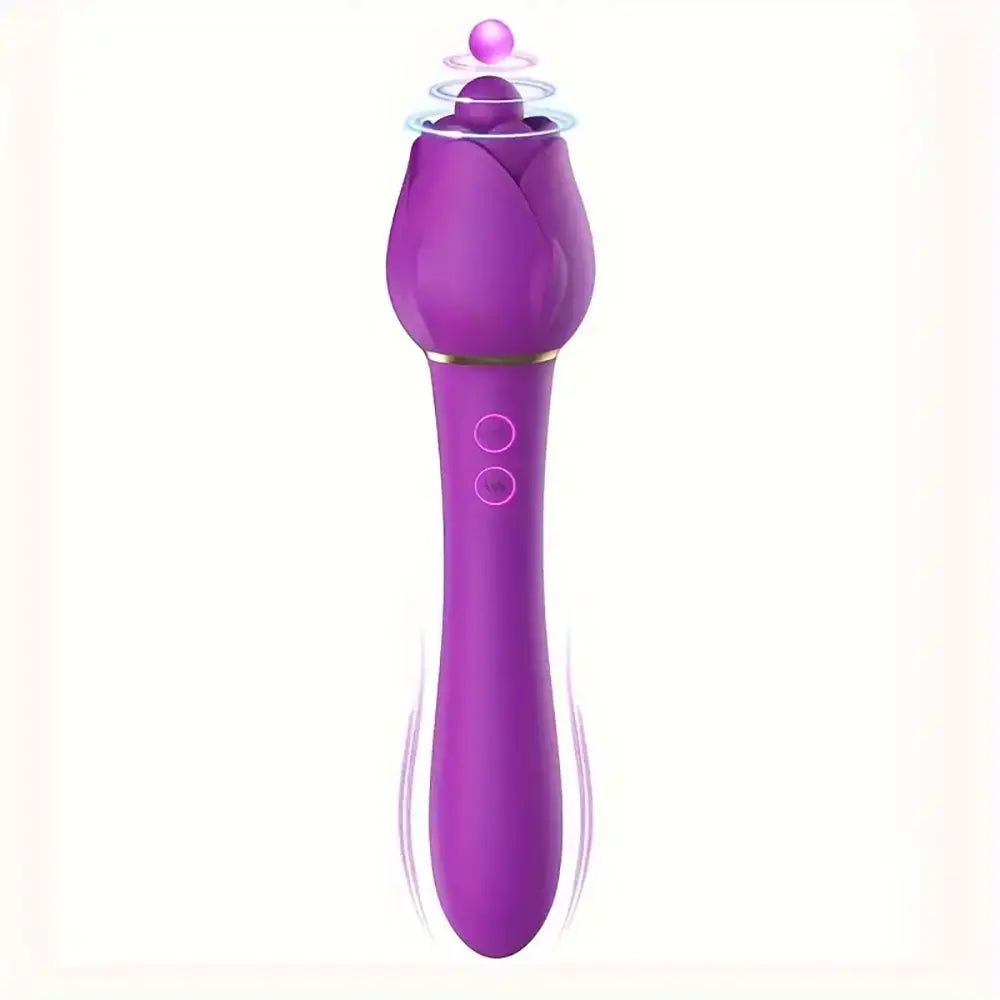 Rose Tongue Lick Vibrator Female Love Sex Toy For Anal Stimulation