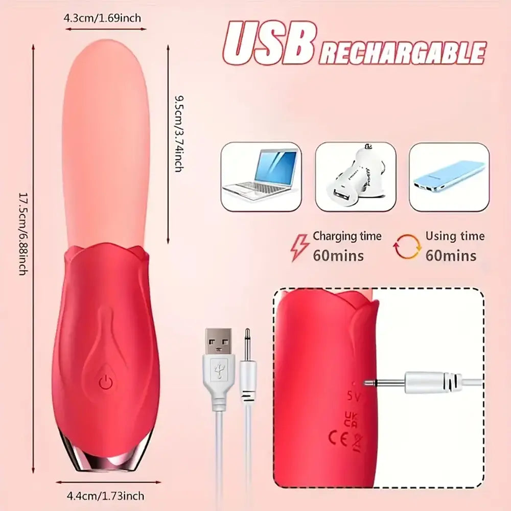 Tongue Stimulator For Women Clitoral Anal Tongue Licking Vibrator