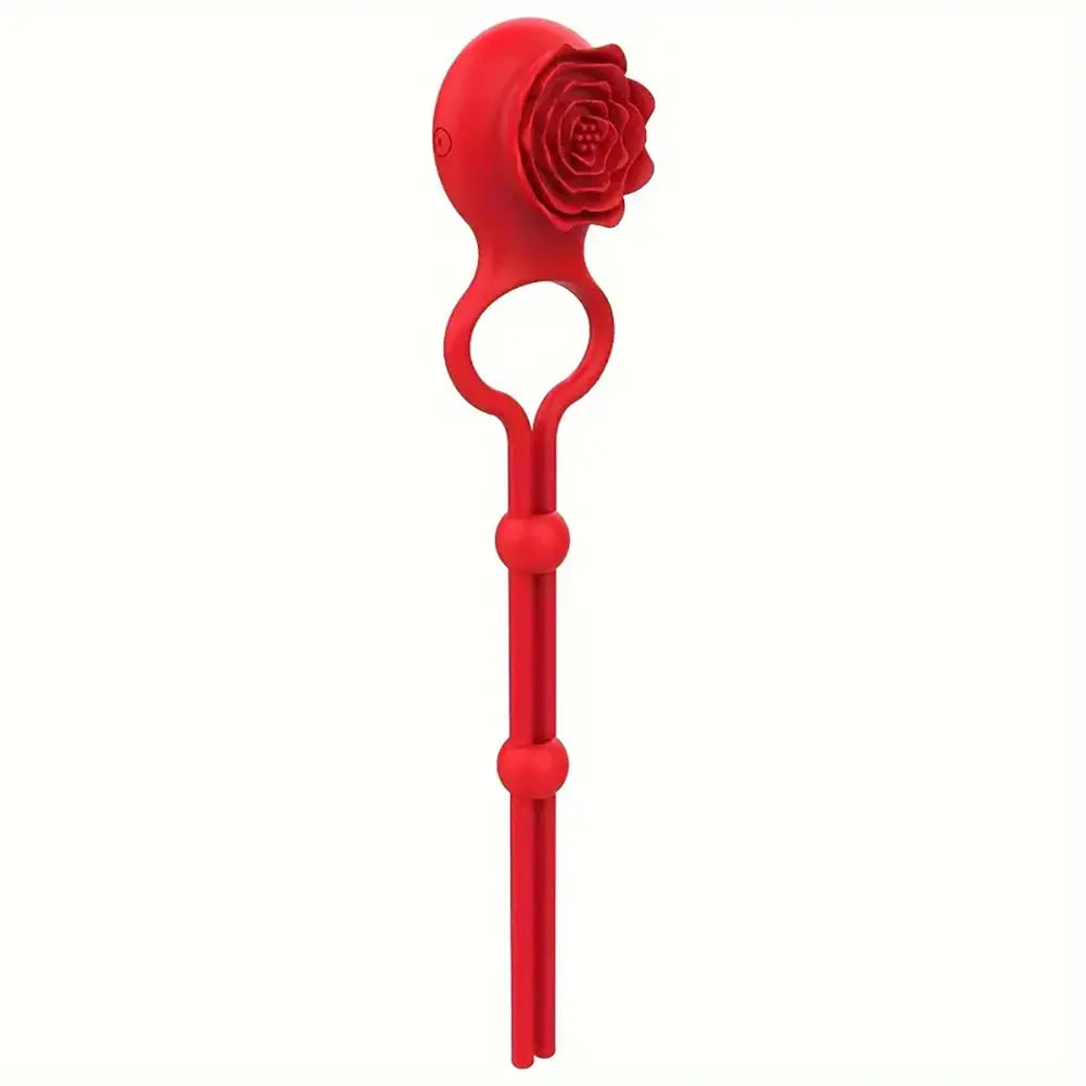 Adjustable Rose Prostate Female Vibrator Prostate Massage Cock Ring