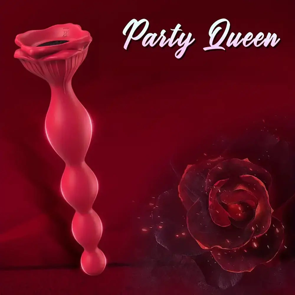 Rose Vibrating Butt Plug Men Gay Female Male Clitoris Stimulator