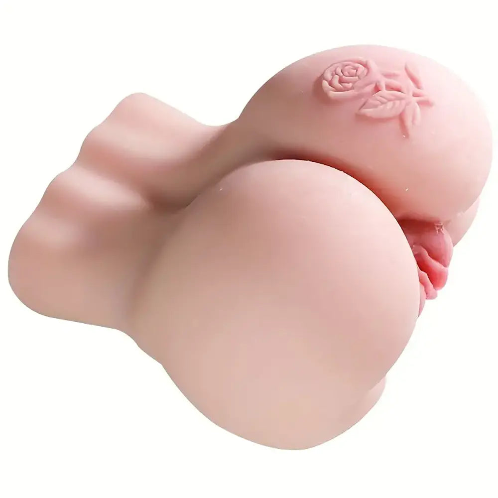 Real Silicone Rose Soft Male Masturbator For Vaginal Anal Sex Love