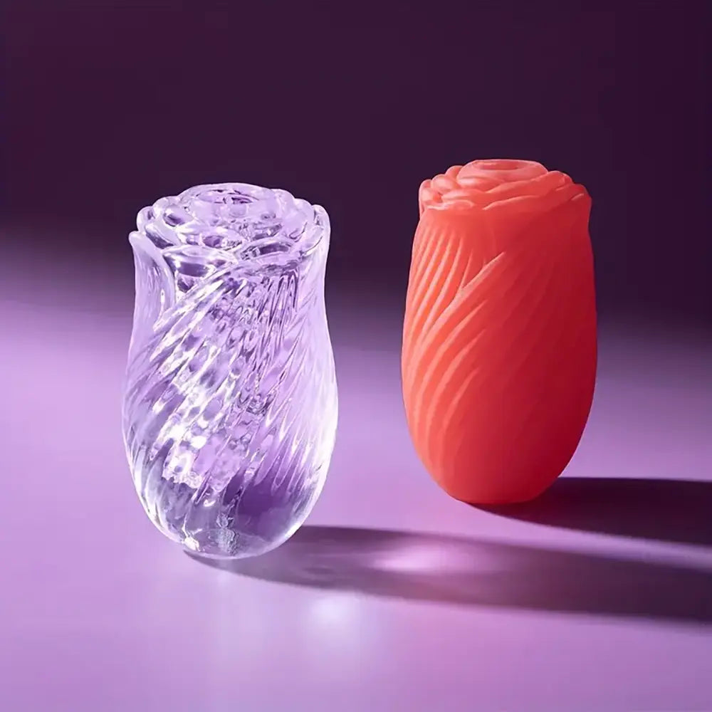 Handheld Carnation Design Rose Portable Manual Masturbator