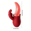 Rose Clitoral Stimulator Rabbit Tongue Licking Vibration Adult Toy