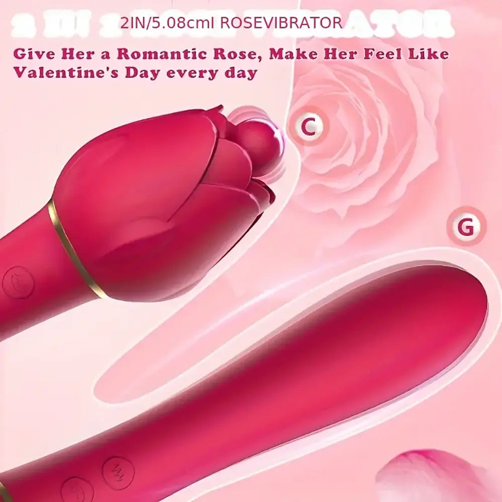 Rose Tongue Lick Vibrator Female Love Sex Toy For Anal Stimulation