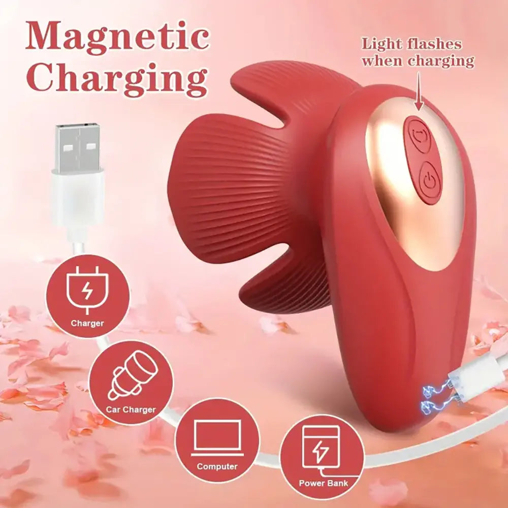 10 Modes Rose Breast Grabbing Vibrator Female Sex Toy For Clit