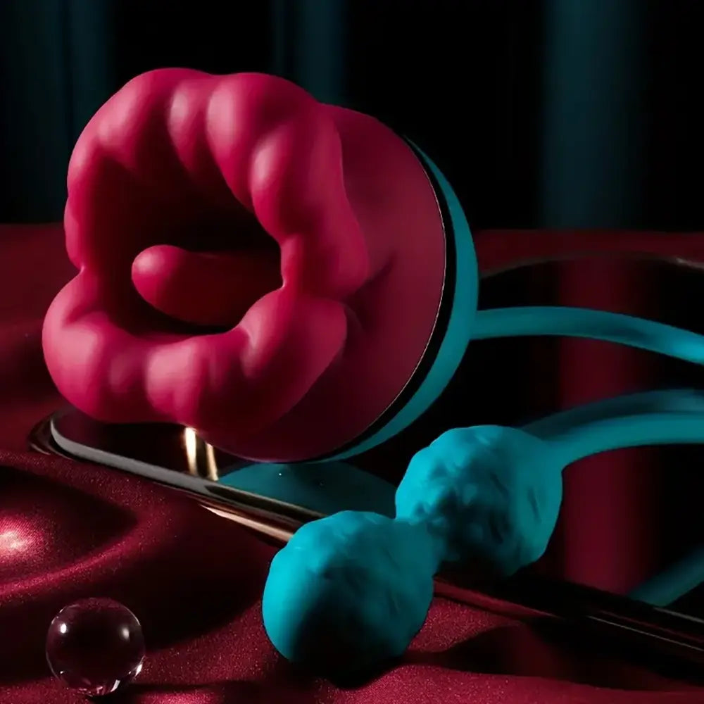 2in1 Tongue Licking Push Telescopic Rose Toy Women Clit Vibrator