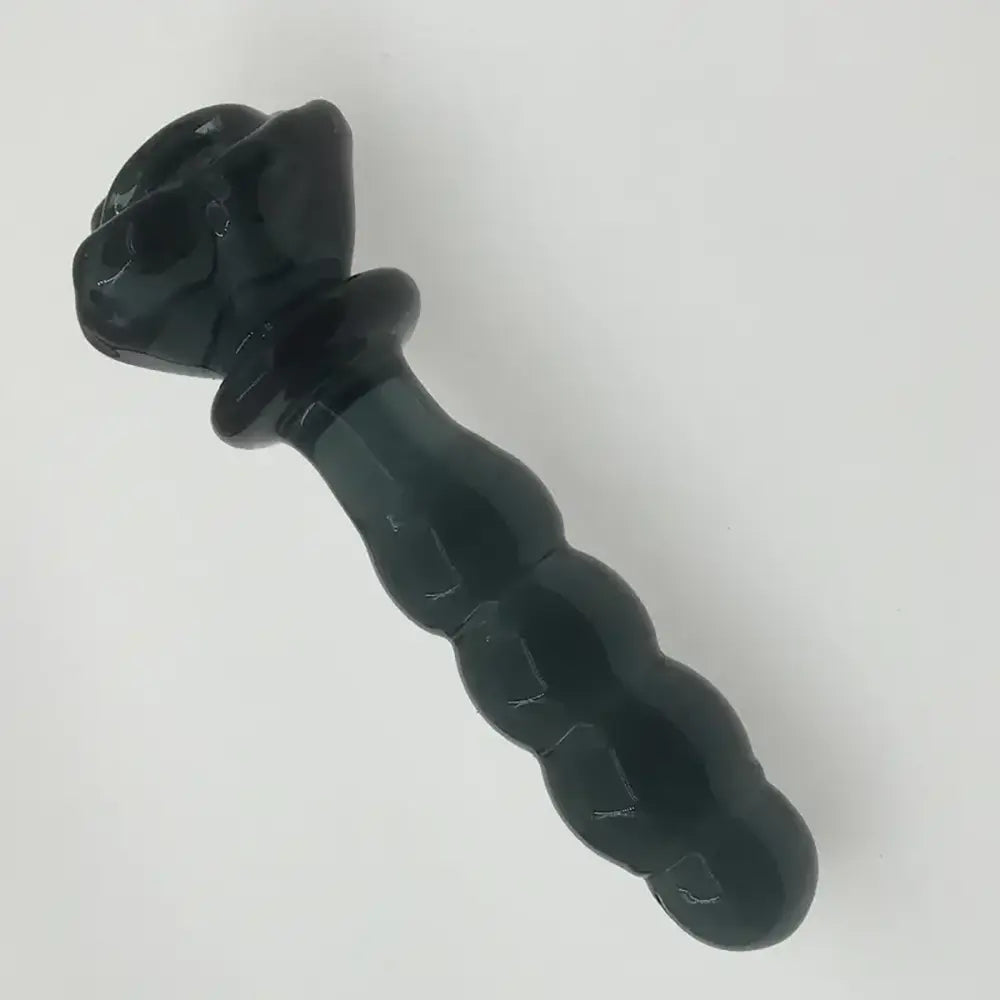 Gradual Head Crystal Glass 4-bead Anal Plug Dildo Rose Sex Toy