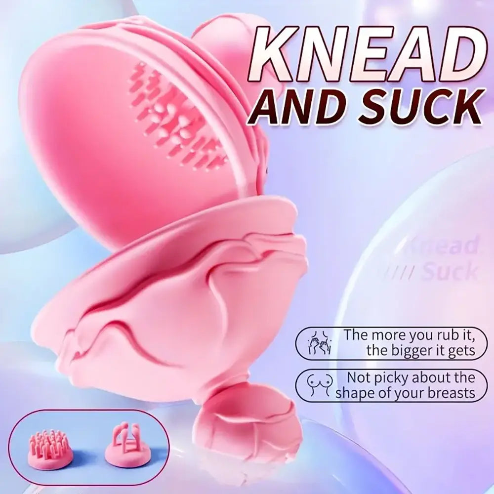 Rose Breast Massager Vibrator Rechargeable Female Clit Sex Toy