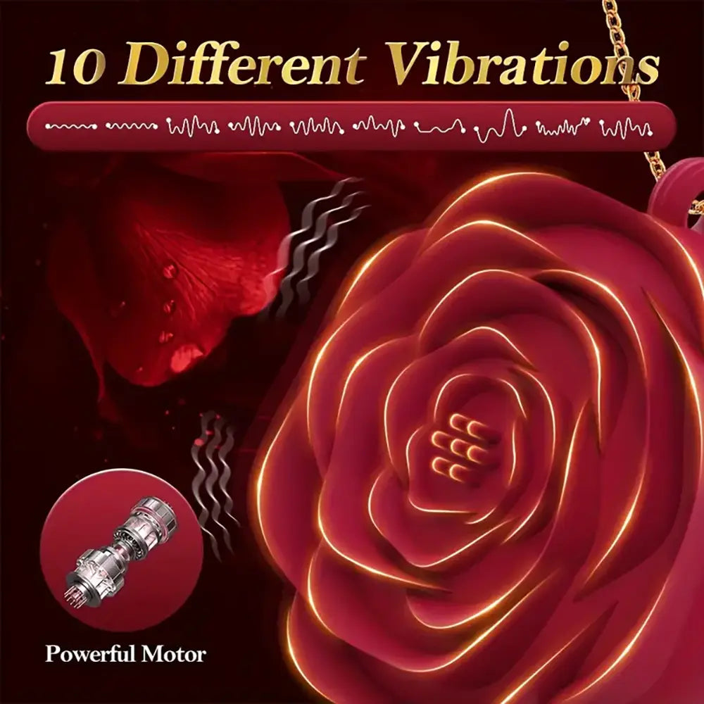 Elegant Rose Vibration Sex Toy For Adult Female Pleasure Sex Orgasm