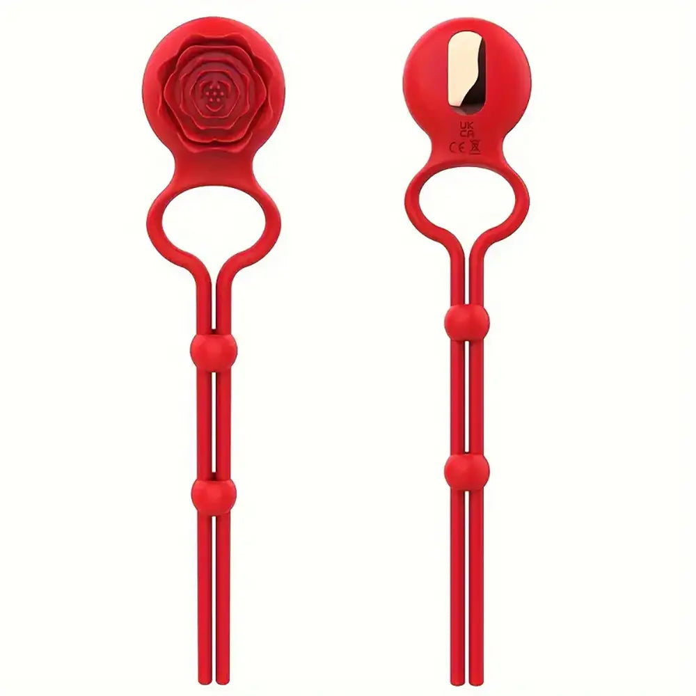 Adjustable Rose Prostate Female Vibrator Prostate Massage Cock Ring