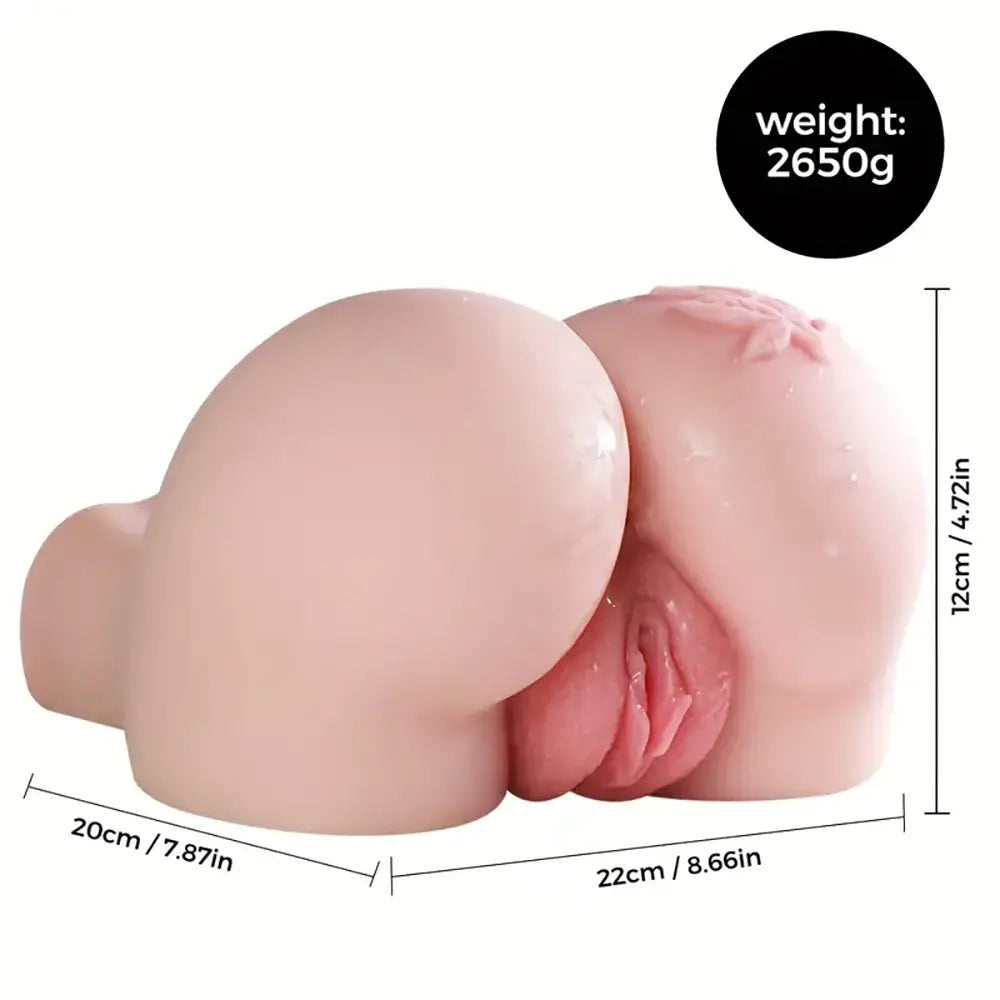 Real Silicone Rose Soft Male Masturbator For Vaginal Anal Sex Love