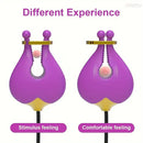 2in1 Nipple Clamps Vibration Rose Toy Dual-Peak Clamps Stimulator