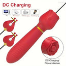 2in1 Nipple Clamps Vibration Rose Toy Dual-Peak Clamps Stimulator