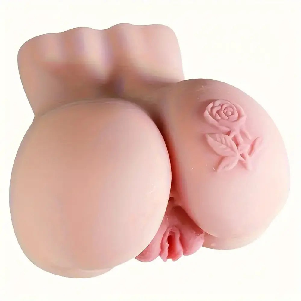 Real Silicone Rose Soft Male Masturbator For Vaginal Anal Sex Love