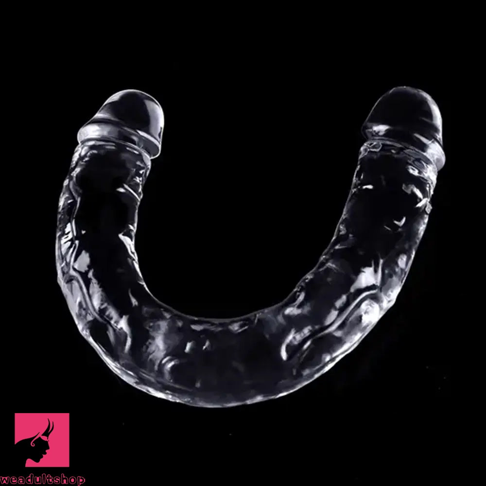 12in 13.58in 14.57in 17.13in Double-Ended Long Realistic Clear Big Dildo