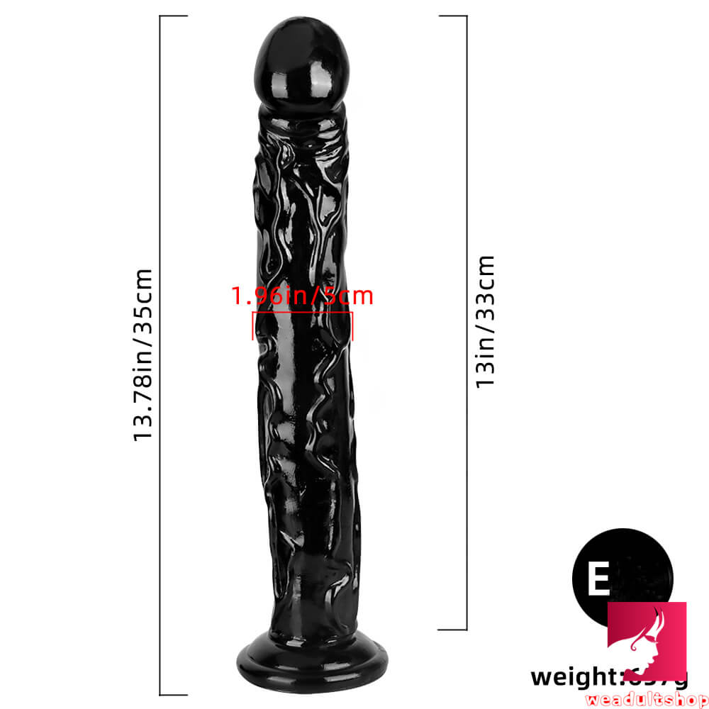 8.85in 9.05in 10.23in 10.63in 13.78in Big Black Anal Dildo Sex Toy