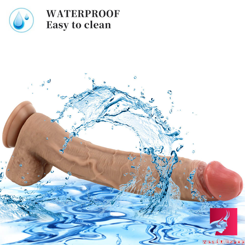 12.6in Soft Silicone Big Realistic Double Layer Dildo For Adults Sex
